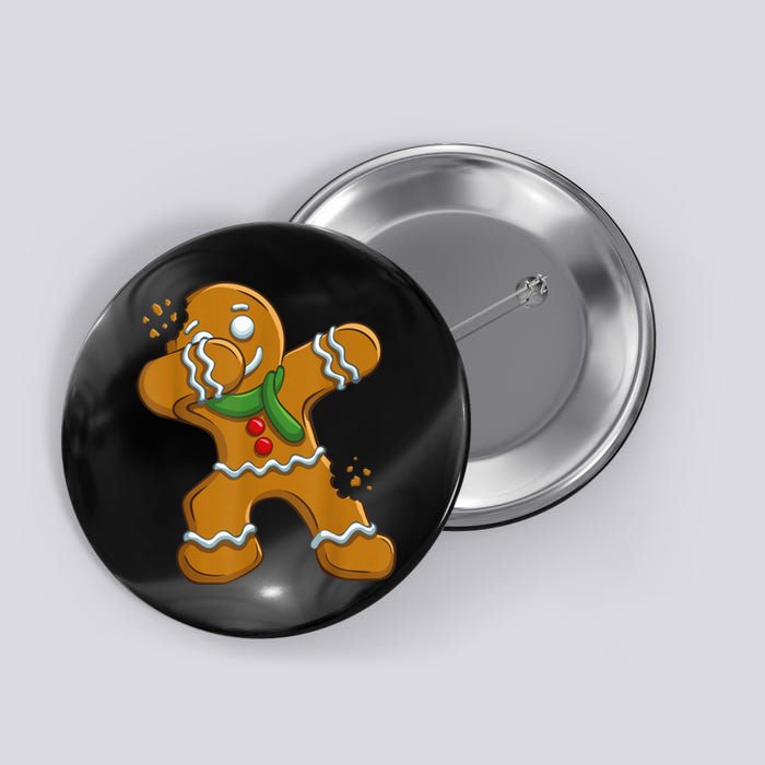 Dabbing Gingerbread Man Shirt Dab Gift Funny Christmas Button