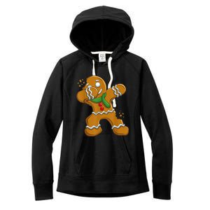 Dabbing Gingerbread Man Shirt Dab Gift Funny Christmas Women's Fleece Hoodie