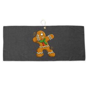 Dabbing Gingerbread Man Shirt Dab Gift Funny Christmas Large Microfiber Waffle Golf Towel