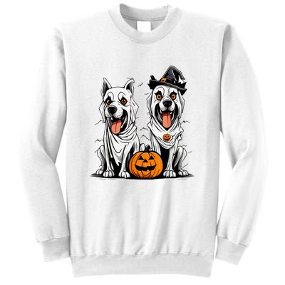 Dog Ghost Mummy Dog Lover Matching Family Gift Funny Halloween Sweatshirt