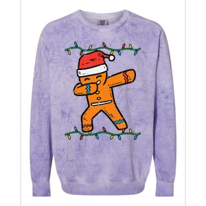 Dabbing Gingerbread Man Cookie Christmas Colorblast Crewneck Sweatshirt