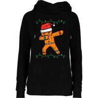 Dabbing Gingerbread Man Cookie Christmas Womens Funnel Neck Pullover Hood