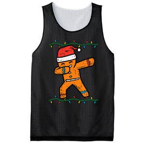 Dabbing Gingerbread Man Cookie Christmas Mesh Reversible Basketball Jersey Tank