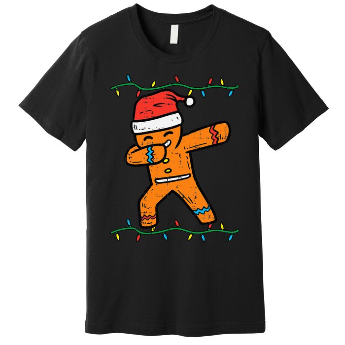 Dabbing Gingerbread Man Cookie Christmas Premium T-Shirt