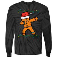 Dabbing Gingerbread Man Cookie Christmas Tie-Dye Long Sleeve Shirt