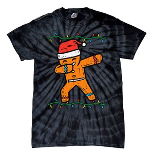 Dabbing Gingerbread Man Cookie Christmas Tie-Dye T-Shirt