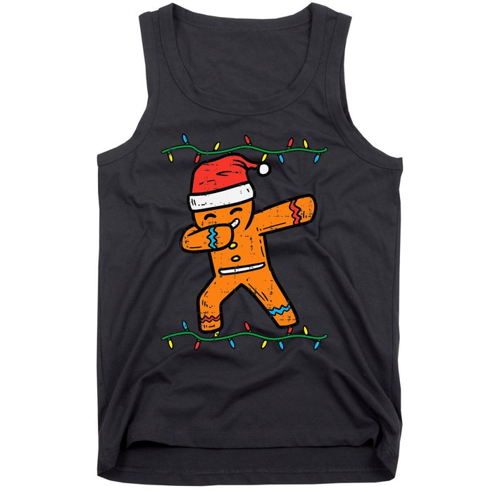 Dabbing Gingerbread Man Cookie Christmas Tank Top