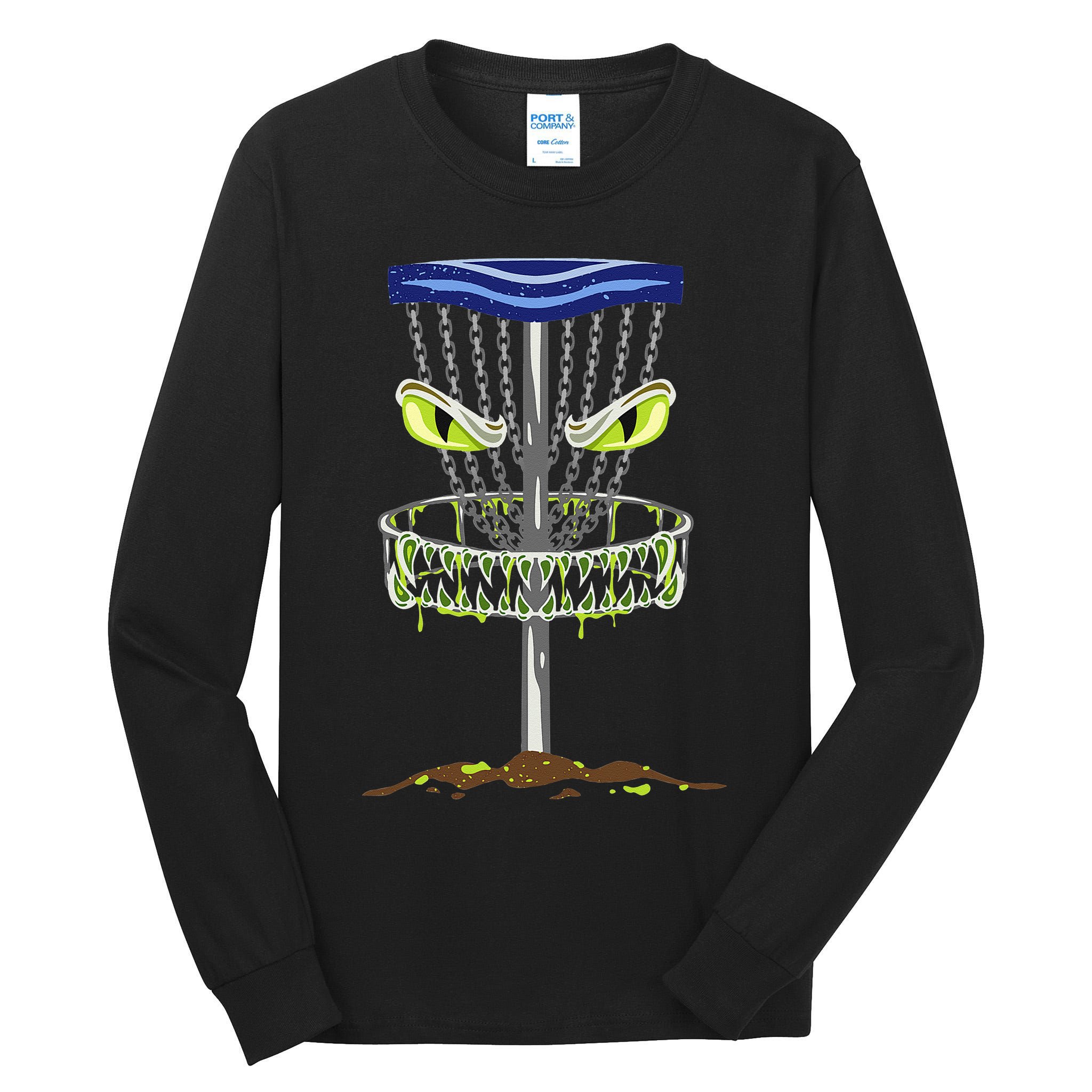 Disc Golf Men Disc Golf Monster Tall Long Sleeve T-Shirt