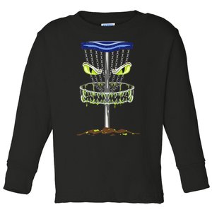 Disc Golf Men Disc Golf Monster Toddler Long Sleeve Shirt