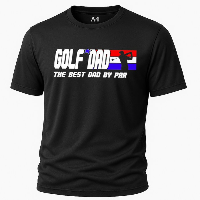 Dad Golf Men The Best Dad By Par Gift For Father's Day Cooling Performance Crew T-Shirt