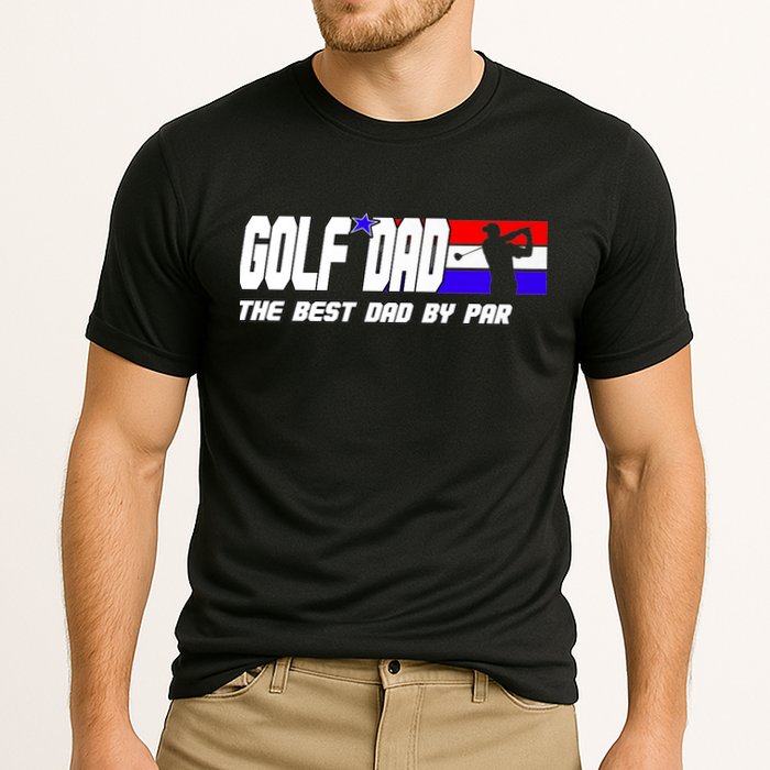 Dad Golf Men The Best Dad By Par Gift For Father's Day Cooling Performance Crew T-Shirt