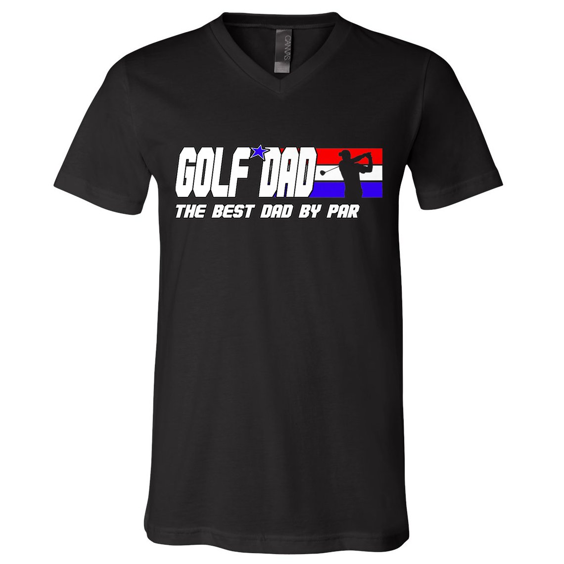Dad Golf Men The Best Dad By Par Gift For Father's Day V-Neck T-Shirt