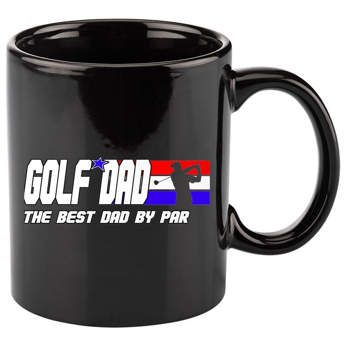 Dad Golf Men The Best Dad By Par Gift For Father's Day 11oz C Handle Ceramic Mug