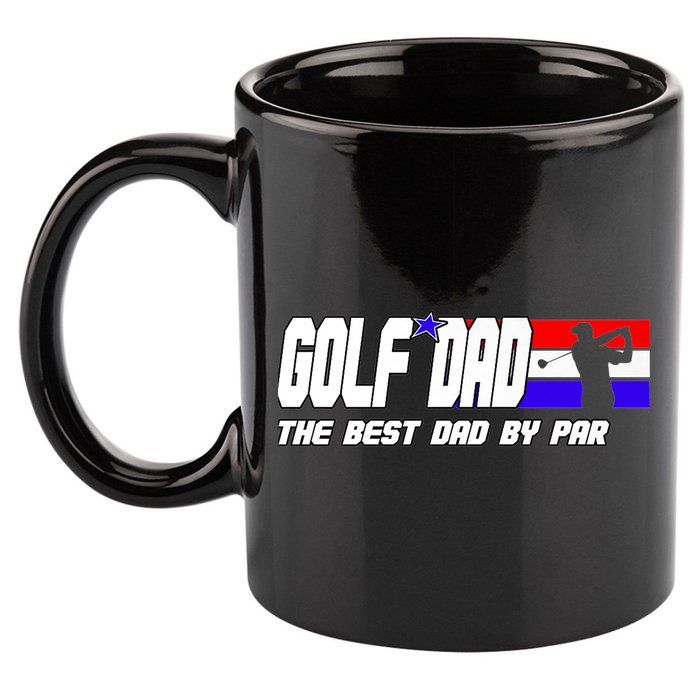 Dad Golf Men The Best Dad By Par Gift For Father's Day 11oz C Handle Ceramic Mug