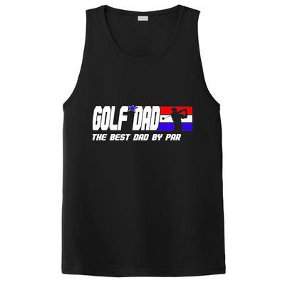Dad Golf Men The Best Dad By Par Gift For Father's Day PosiCharge Competitor Tank