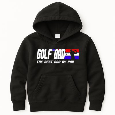 Dad Golf Men The Best Dad By Par Gift For Father's Day Kids Hoodie