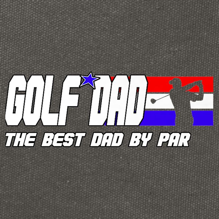 Dad Golf Men The Best Dad By Par Gift For Father's Day Cotton Canvas Backpack