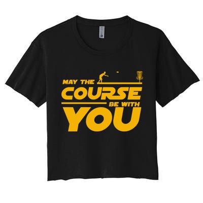 Disc Golf May The Course Be With You Frisbee Golf Gift Crop Top