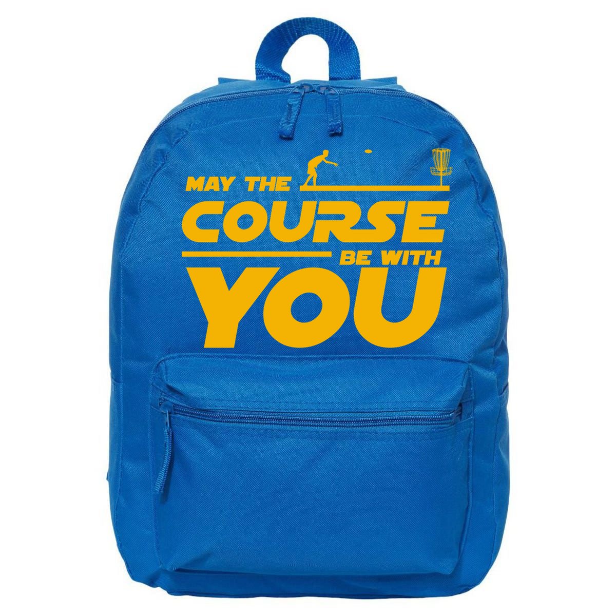 Disc Golf May The Course Be With You Frisbee Golf Gift 16 in Basic Backpack