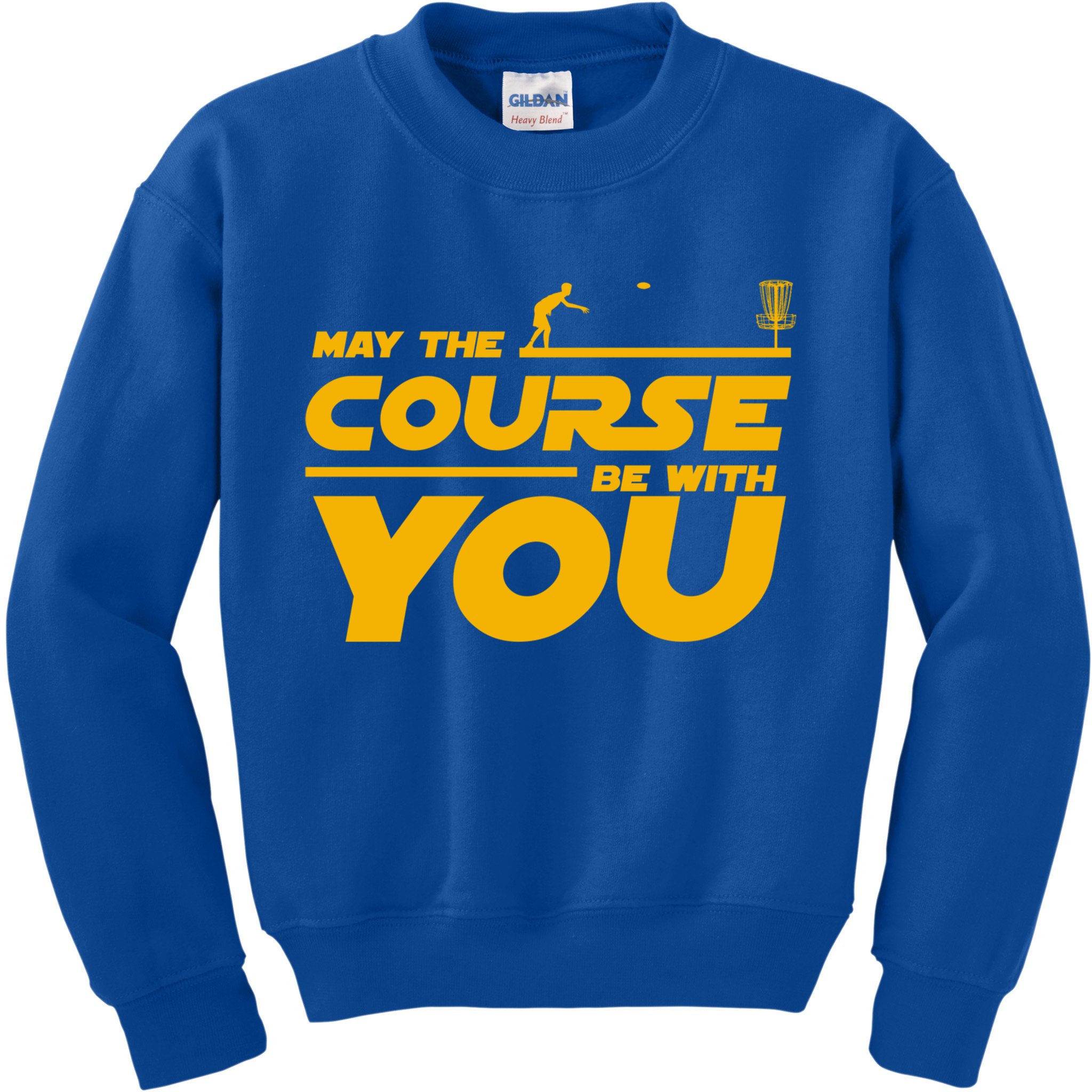 Disc Golf May The Course Be With You Frisbee Golf Gift Kids Sweatshirt