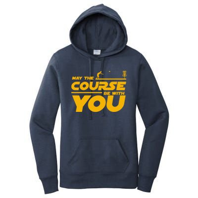 Disc Golf May The Course Be With You Frisbee Golf Gift Women's Pullover Hoodie