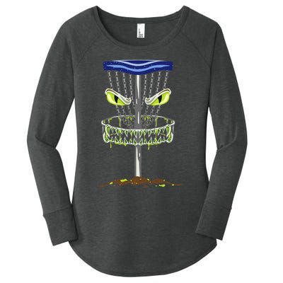 Disc Golf Men Disc Golf Monster Women's Perfect Tri Tunic Long Sleeve Shirt