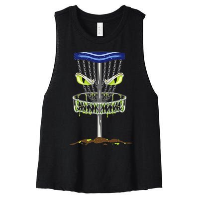 Disc Golf Men Disc Golf Monster Women's Racerback Cropped Tank