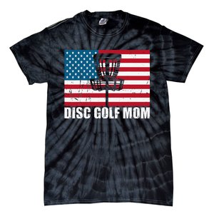 Disc Golf Mom Usa American Flag Mothers Day Gift 4th Of July Tie-Dye T-Shirt