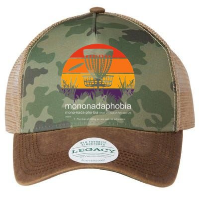 Disc Golf Mononadaphobia Funny Disk Golf Legacy Tie Dye Trucker Hat