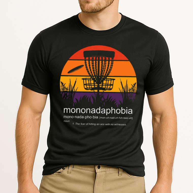 Disc Golf Mononadaphobia Funny Disk Golf Cooling Performance Crew T-Shirt