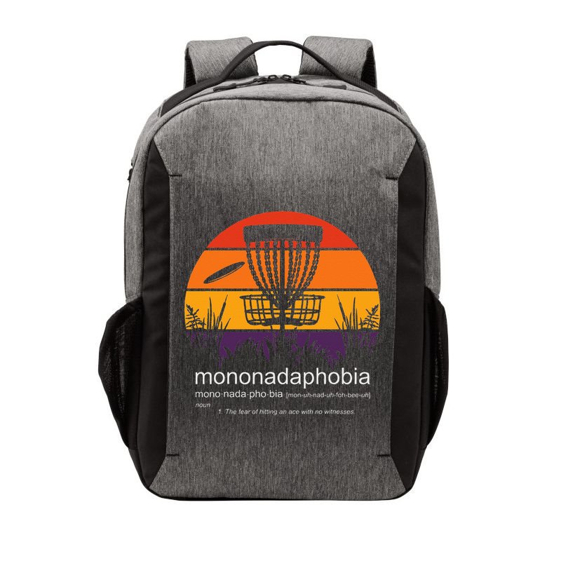 Disc Golf Mononadaphobia Funny Disk Golf Vector Backpack