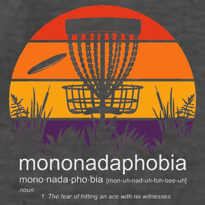 Disc Golf Mononadaphobia Funny Disk Golf Vector Backpack