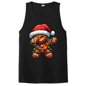 Dabbing Gingerbread Man Christmas Tree Light Xmas Family PosiCharge Competitor Tank