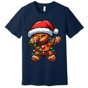 Dabbing Gingerbread Man Christmas Tree Light Xmas Family Premium T-Shirt