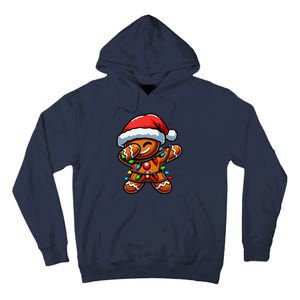 Dabbing Gingerbread Man Christmas Tree Light Xmas Family Tall Hoodie