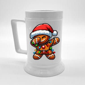 Dabbing Gingerbread Man Christmas Tree Light Xmas Family Beer Stein