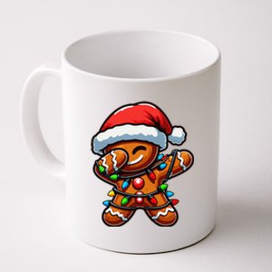 Dabbing Gingerbread Man Christmas Tree Light Xmas Family Coffee Mug