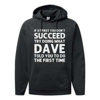 Dave Gift Name Personalized Birthday Funny Christmas Joke Performance Fleece Hoodie