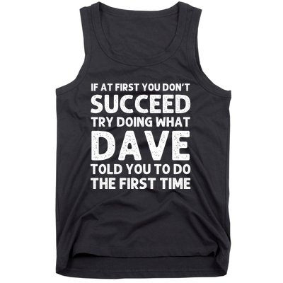 Dave Gift Name Personalized Birthday Funny Christmas Joke Tank Top