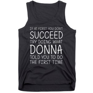 Donna Gift Name Personalized Birthday Funny Christmas Joke Tank Top