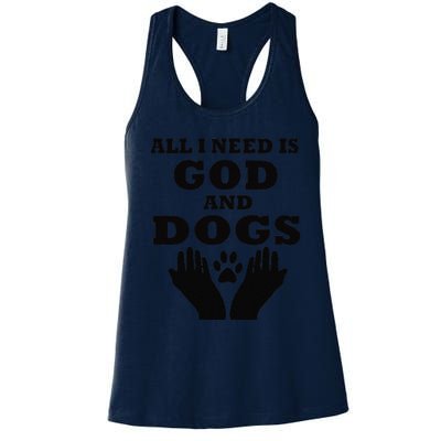 Dogs & God National Dog Day Women's Racerback Tank