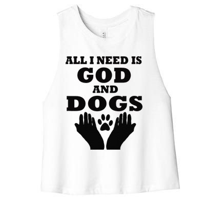 Dogs & God National Dog Day Women's Racerback Cropped Tank