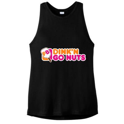Dink'n Go Nuts Funny Pickleball Player Paddleball Lover Ladies PosiCharge Tri-Blend Wicking Tank