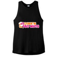 Dink'n Go Nuts Funny Pickleball Player Paddleball Lover Ladies PosiCharge Tri-Blend Wicking Tank