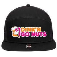 Dink'n Go Nuts Funny Pickleball Player Paddleball Lover 7 Panel Mesh Trucker Snapback Hat