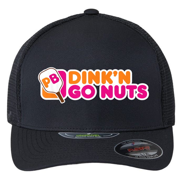 Dink'n Go Nuts Funny Pickleball Player Paddleball Lover Flexfit Unipanel Trucker Cap