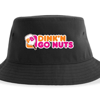 Dink'n Go Nuts Funny Pickleball Player Paddleball Lover Sustainable Bucket Hat