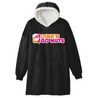 Dink'n Go Nuts Funny Pickleball Player Paddleball Lover Hooded Wearable Blanket