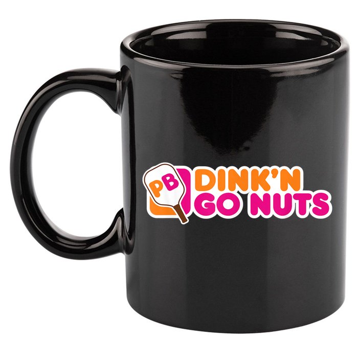 Dink'n Go Nuts Funny Pickleball Player Paddleball Lover 11oz C Handle Ceramic Mug