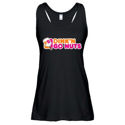 Dink'n Go Nuts Funny Pickleball Player Paddleball Lover Ladies Essential Flowy Tank